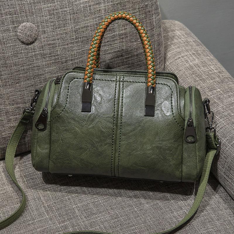 casual woven shoulder handbag, view 3 - MRSLM
