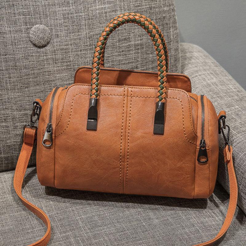 casual woven shoulder handbag, view 4 - MRSLM