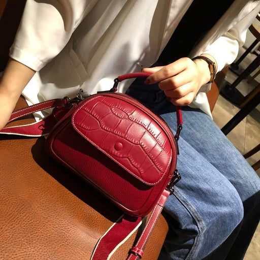 portable leather shell shoulder bag - MRSLM