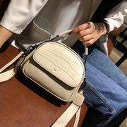 portable leather shell shoulder bag, view 6 - MRSLM