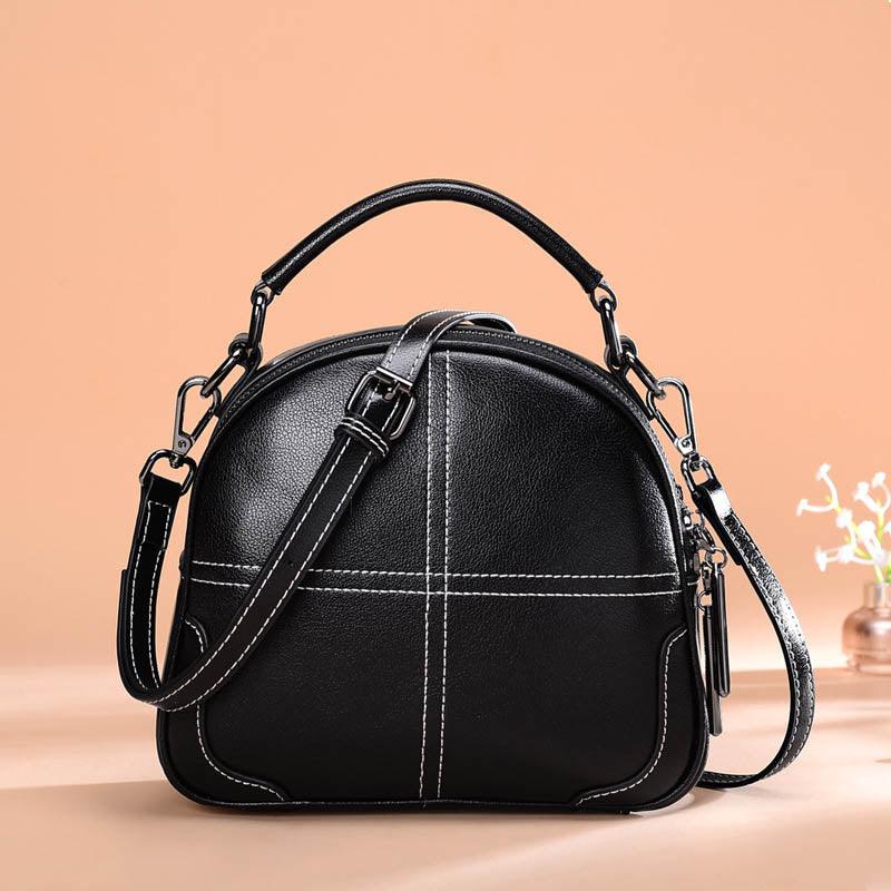 simple portable leather handbag - MRSLM
