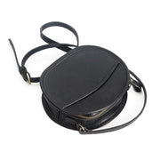 retro round leather crossbody bag, view 3 - MRSLM