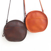 retro round leather crossbody bag, view 5 - MRSLM