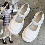 Women's thick heel platform buckle shoes - MRSLM