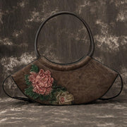 retro cowhide crescent shoulder bag, view 6 - MRSLM