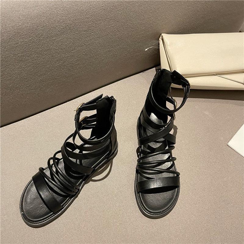 Roman flat sandals for women, view 3 - MRSLM