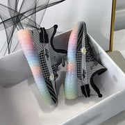 Colorful woven breathable floral wedge shoes, view 2 - MRSLM
