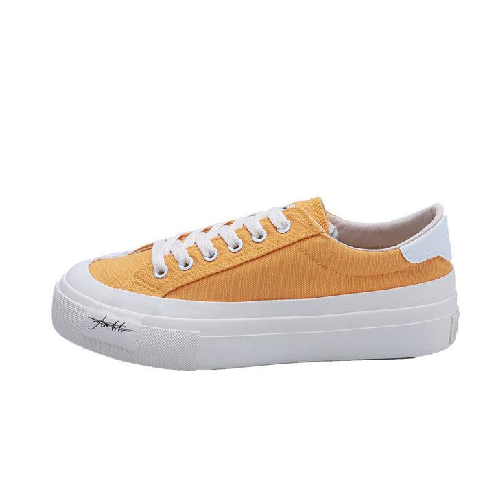 Women's Casual Low-top Solid Color Canvas Shoes - MRSLM