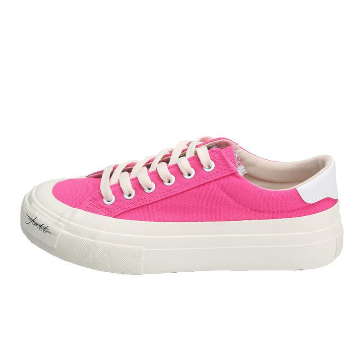 Women's Casual Low-top Solid Color Canvas Shoes - MRSLM