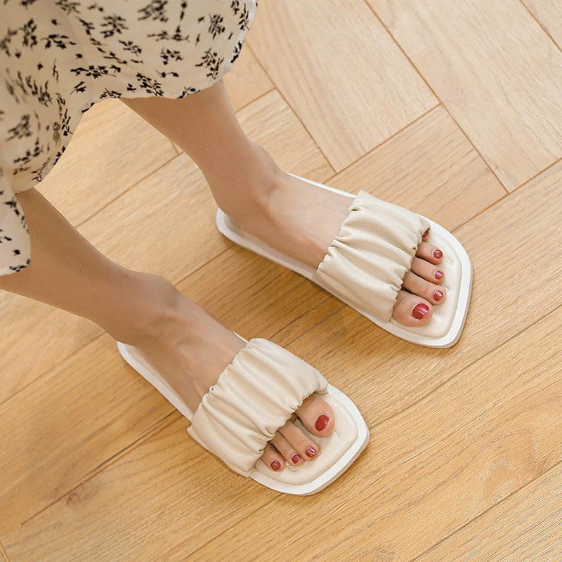 soft bottom flat rivet beach slippers, view 2 - MRSLM