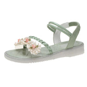 Women's flat casual sandals with elastic strap, view 2 - MRSLM