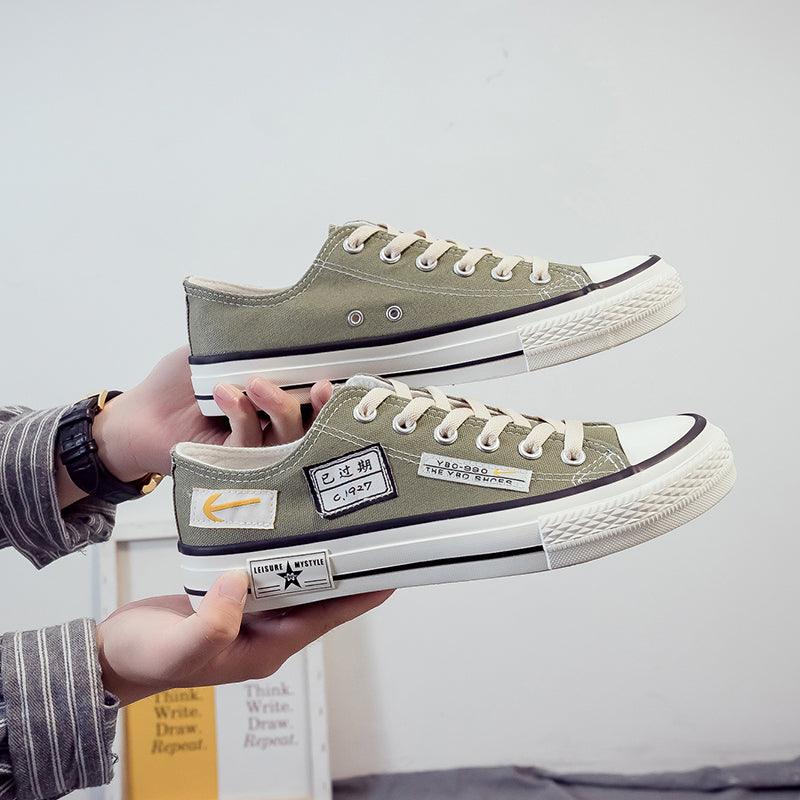Men's lace-up canvas shoes, view 3 - MRSLM
