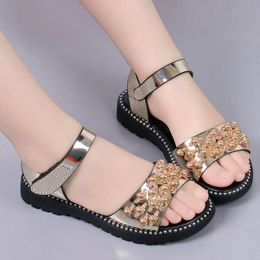 Big kids' soft-soled flat beach sandals, view 3 - MRSLM