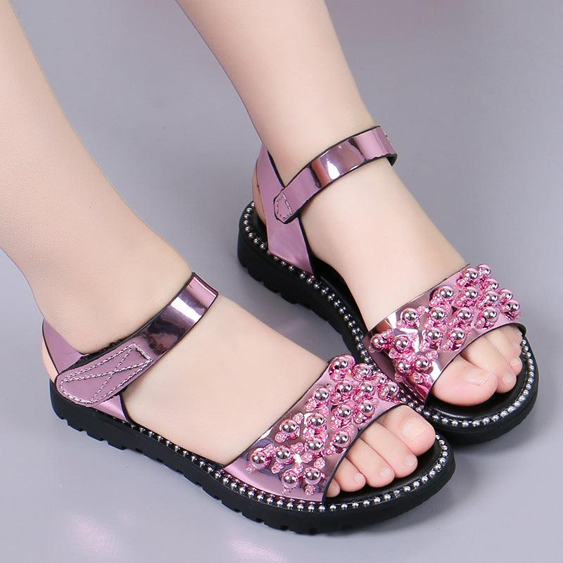 Big kids' soft-soled flat beach sandals, view 2 - MRSLM