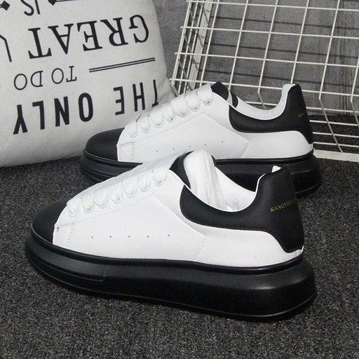 Women's small white thick-soled sports shoes - MRSLM