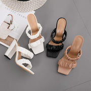 thick-heeled fish mouth sandals - MRSLM