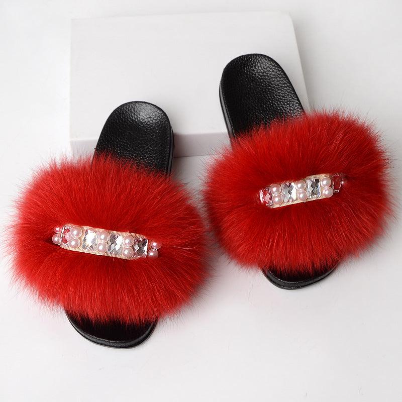Simple fur slippers, view 6 - MRSLM