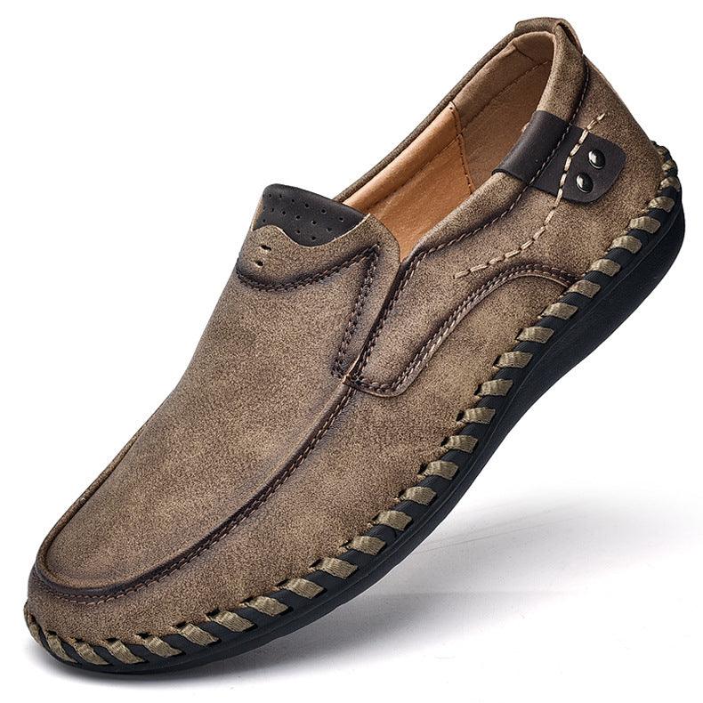 Men's casual PU leather British retro shoes, view 8 - MRSLM