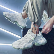 men's white lace-up casual sneakers, view 13 - MRSLM