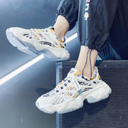 men's white lace-up casual sneakers, view 12 - MRSLM