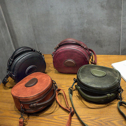 Retro Fashion One-shoulder Messenger Small Round Bag - MRSLM