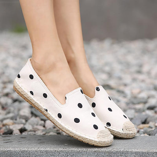 Linen grass edge fisherman flat shoes, view 3 - MRSLM