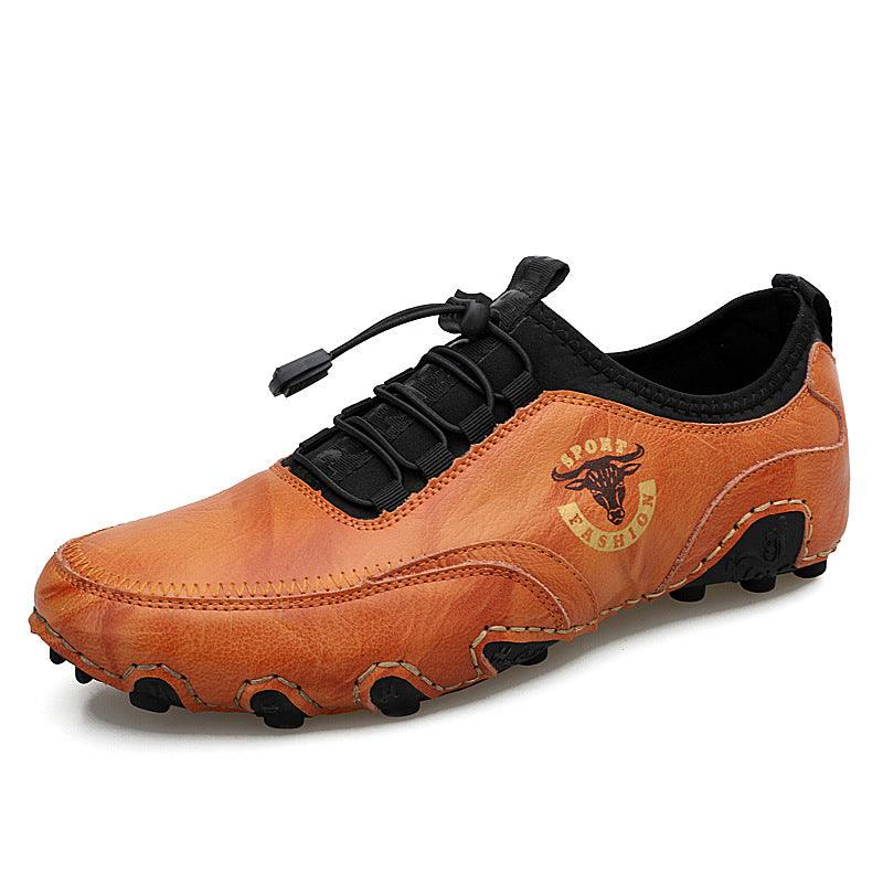 Men's retro casual leather shoes, view 5 - MRSLM