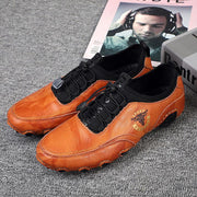 Men's retro casual leather shoes, view 3 - MRSLM