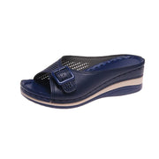 Women's thick-soled slope heel slippers, view 3 - MRSLM