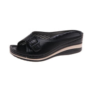 Women's thick-soled slope heel slippers, view 2 - MRSLM