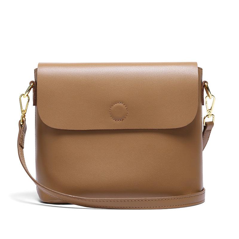 british style cowhide shoulder bag, view 3 - MRSLM
