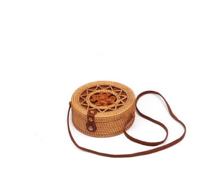 hand woven rattan shoulder bag, view 7 - MRSLM