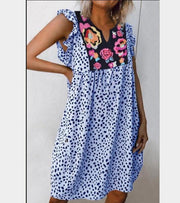 leopard print shirt dress, view 3 - MRSLM