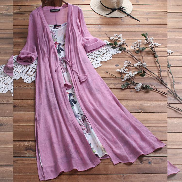 Casual long skirt two-piece set - MRSLM