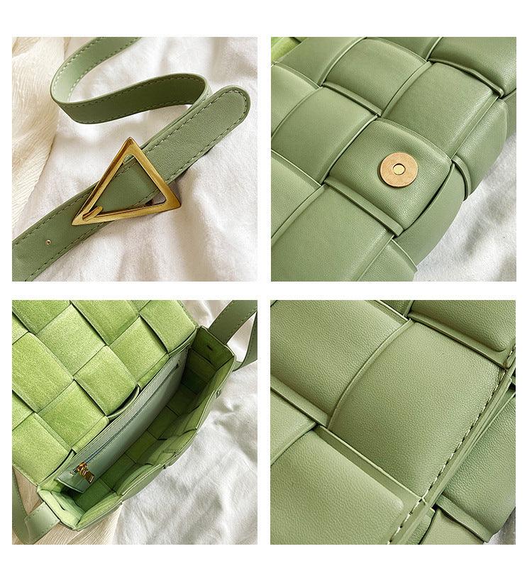 woven PU messenger bag, view 6 - MRSLM