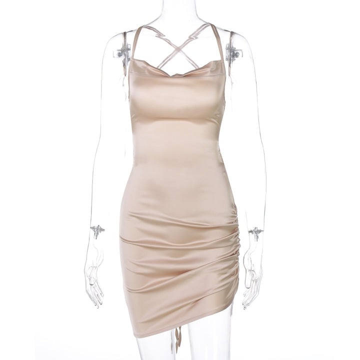 Women's Sleeveless Satin Dress