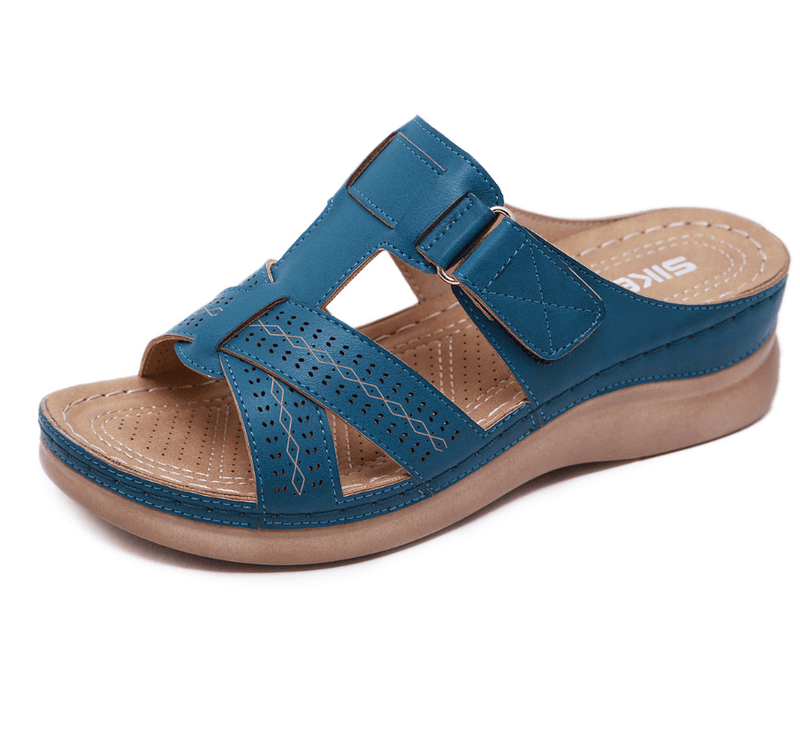 Vintage wedge comfortable slippers, view 8 - MRSLM