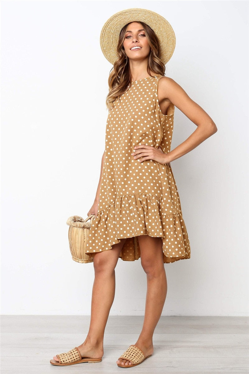 Ruffled summer dress for women, view 17 - MRSLM