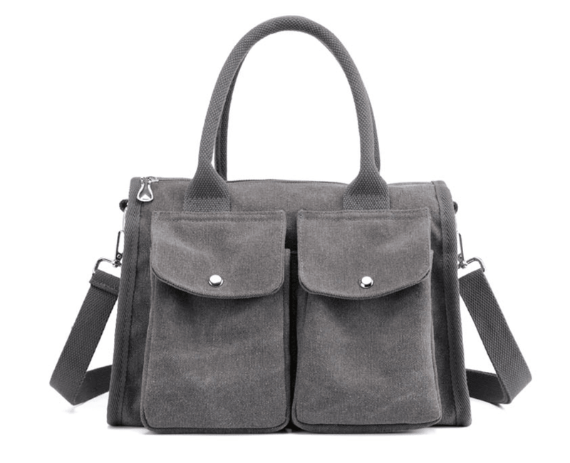 casual canvas crossbody hobo bag, view 5 - MRSLM