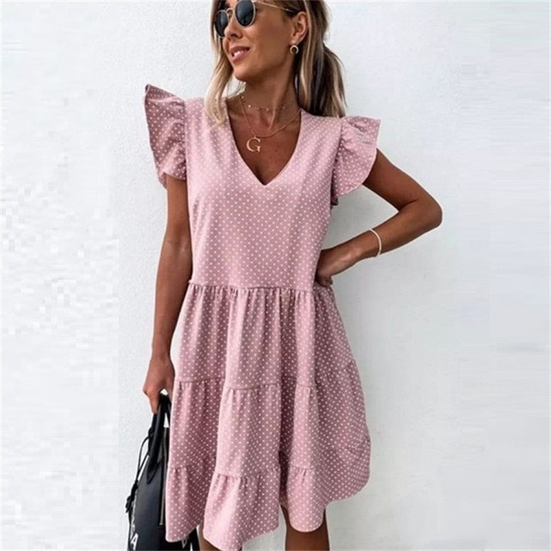 Ruffled summer dress for women, view 10 - MRSLM