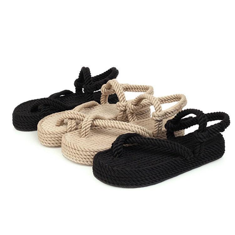 flat braided toe women's shoes - MRSLM