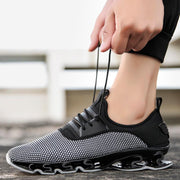 Men's knit mesh running shoes, view 3 - MRSLM