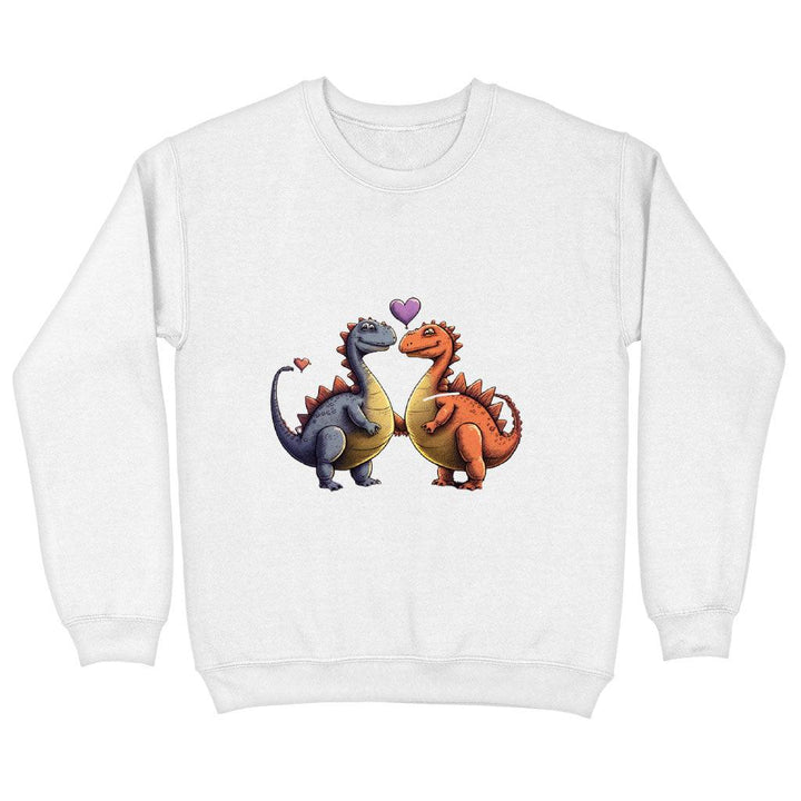 Love Couple Sweatshirt - Dinosaur Print Crewneck Sweatshirt - Printed Sweatshirt - MRSLM