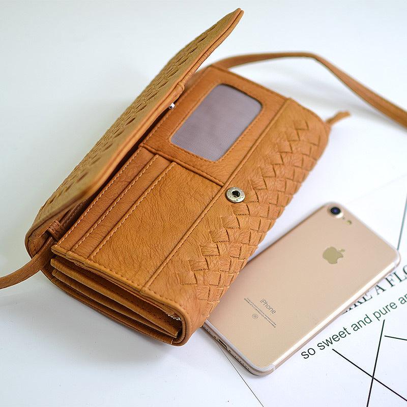 handmade woven long wallet bag for women, view 5 - MRSLM