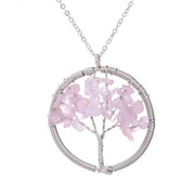 agate tree of life pendant necklace, view 10 - MRSLM