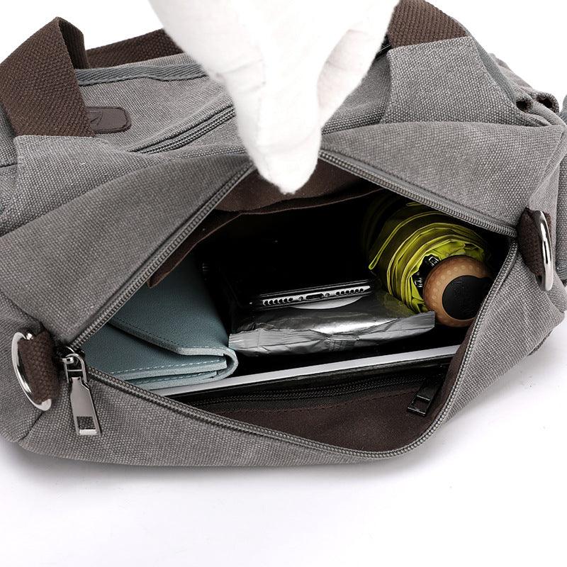 casual canvas shoulder bag, view 6 - MRSLM