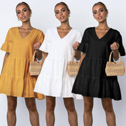 short sleeve pleated dress - MRSLM
