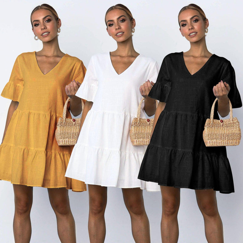 short sleeve pleated dress - MRSLM