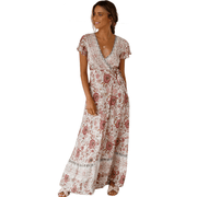 Printed high-waist velvet dress, view 7 - MRSLM
