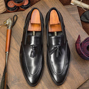 Men's business casual tassel leather shoes, view 4 - MRSLM
